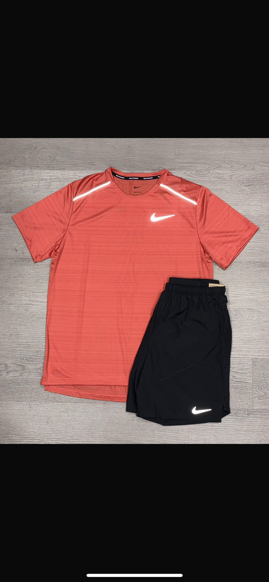 Nike Miler & Challenger Set - Adobe Red / Black